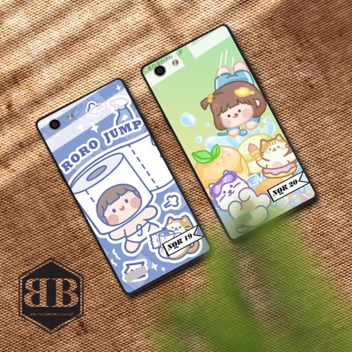 ỐP lưng kính cường lực OPPO NEO 7 A33 siêu cute đáng yêu
