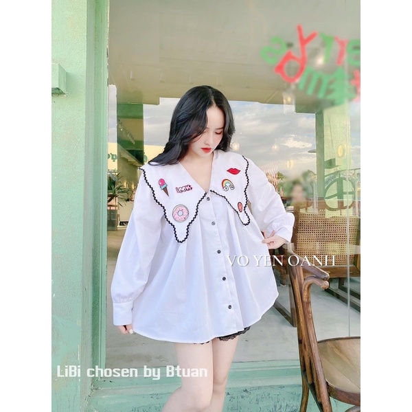 Áo sơmi cổ thêu