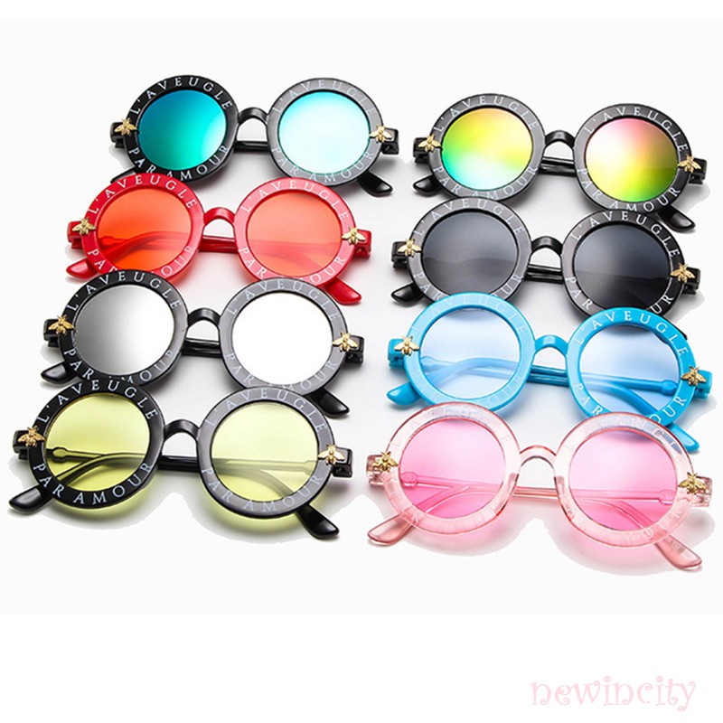 Kính mát gọng tròn thời trang mùa hè dành cho bé trai và bé gái