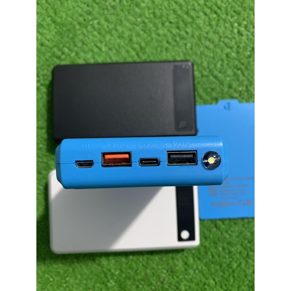 Box sạc nhanh QC 3.0, PD 3.0 VOOC 3.0 (Màu: xanh dương, đen), box sạc dự phòng 18650