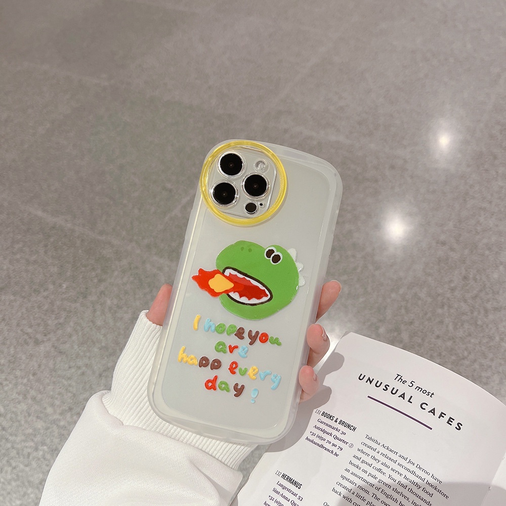ốp iphone Khủng long thở lửa TPu Silicone Case Điện thoại iPhone 11 Pro Max X Xr Xs 7 8 14 Plus Se 2020 12 pro max 13 mini