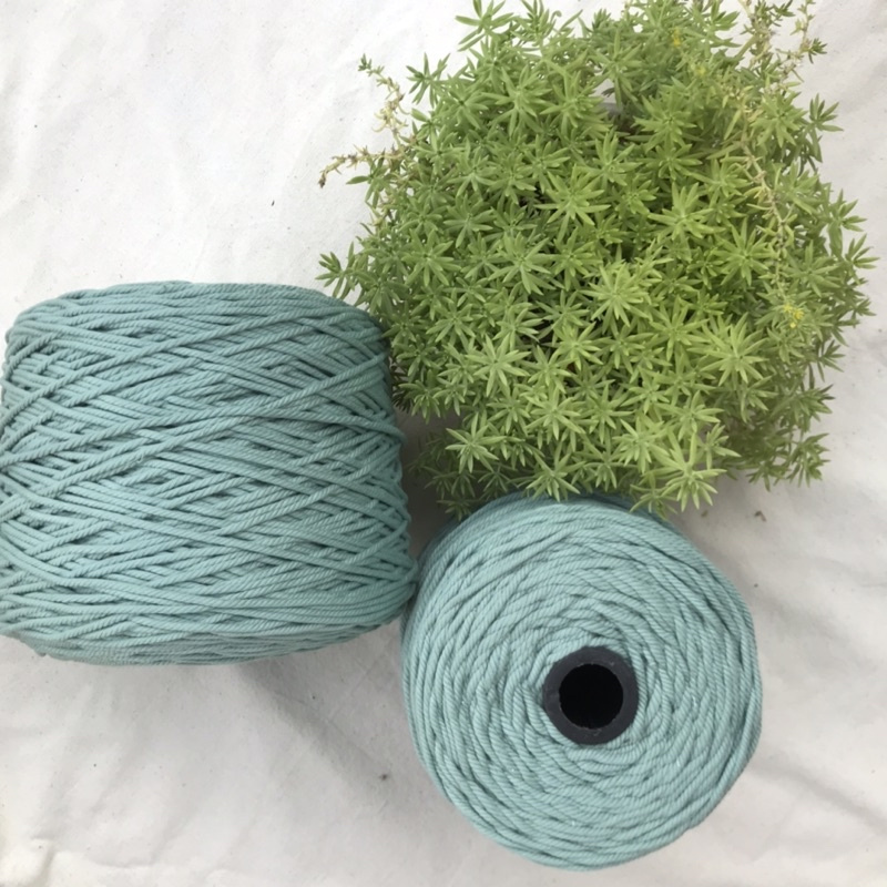 Dây thừng macrame màu xanh Sage size 3.5mm, 5mm