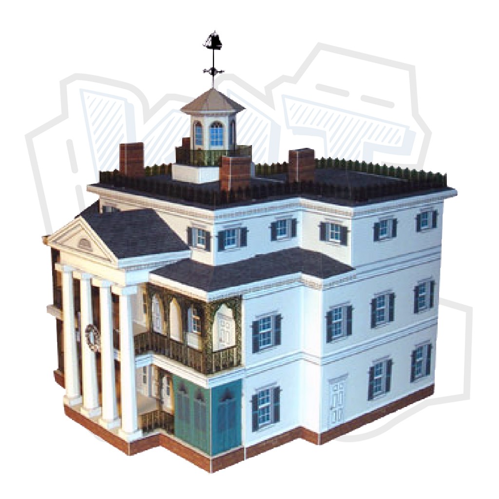 Mô hình giấy kiến trúc nhà New Orleans Square