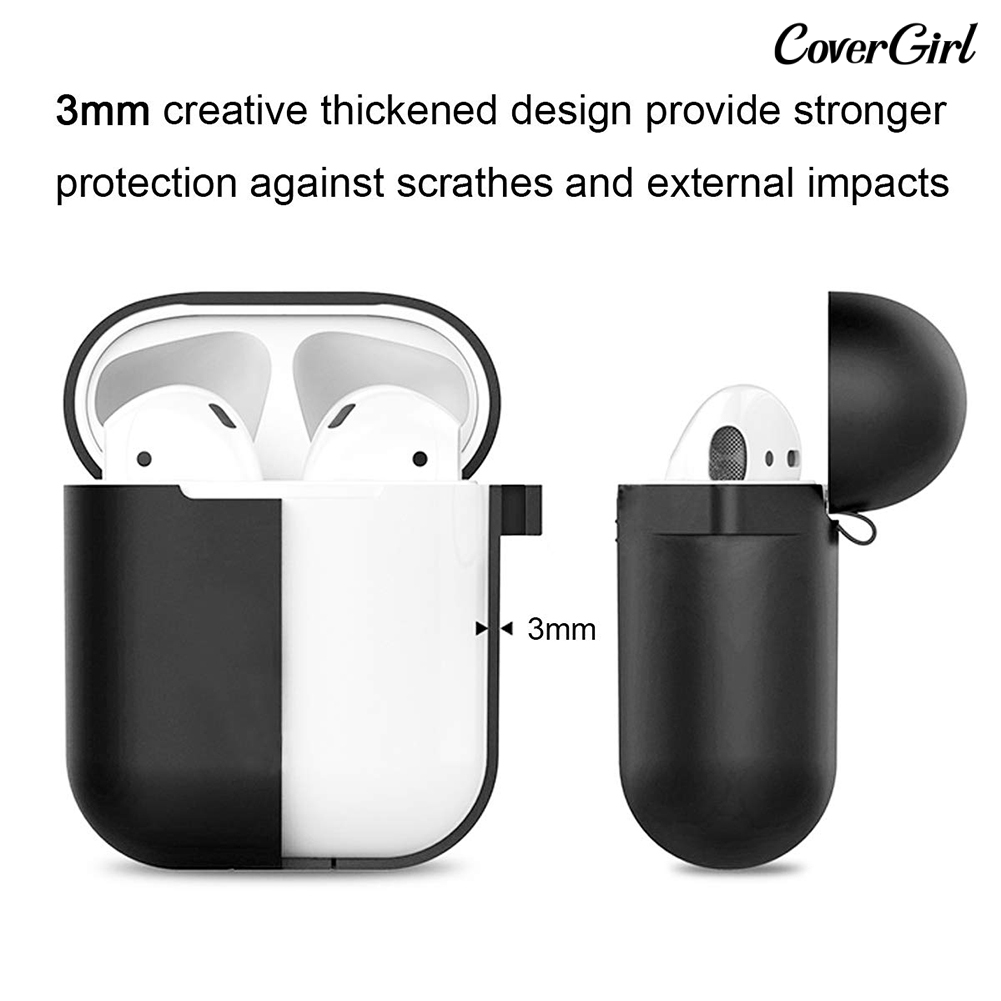 Vỏ Bảo Vệ Hộp Sạc Tai Nghe Airpods Bằng Silicon Màu Trơn Chống Bụi | BigBuy360 - bigbuy360.vn