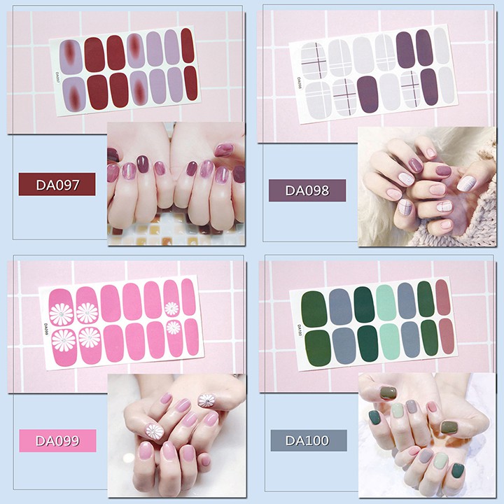 Nail Wraps Set Dán móng tay 14 miếng nhiều mẫu DA081-100