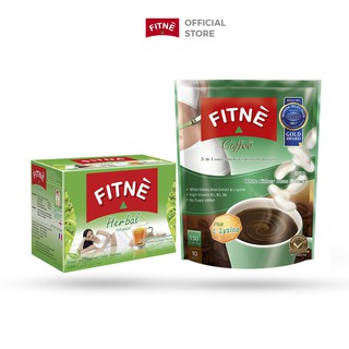 Bộ đôi giữ dáng giảm cân Trà giảm cân FITNÈ Trà xanh và Cà phê FITNÈ chiết xuất đậu trắng