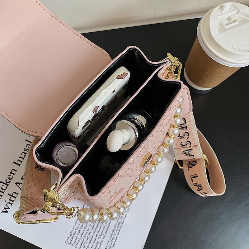 Túi Xách Đeo Chéo Dây Chữ, Túi Hộp Khoá Kéo, Hàng Quảng Châu