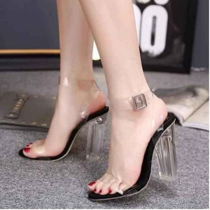 Giày cao gót nữ 💝sandal 💝 33 đến 44,9p kem trong