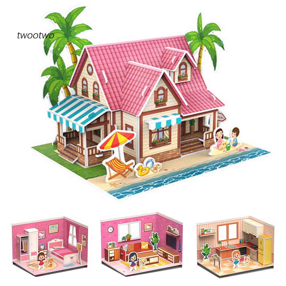 Bộ Đồ Chơi Lắp Ráp Mô Hình Ngôi Nhà 3d Cho Bé