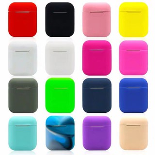 🍓🍌🍑Case Silicon 🍓🍌🍑 Vỏ bao Airpods 2 AirPod 1 đựng tai nghe không dây i11 i12 i18 ... tặng kèm móc đeo