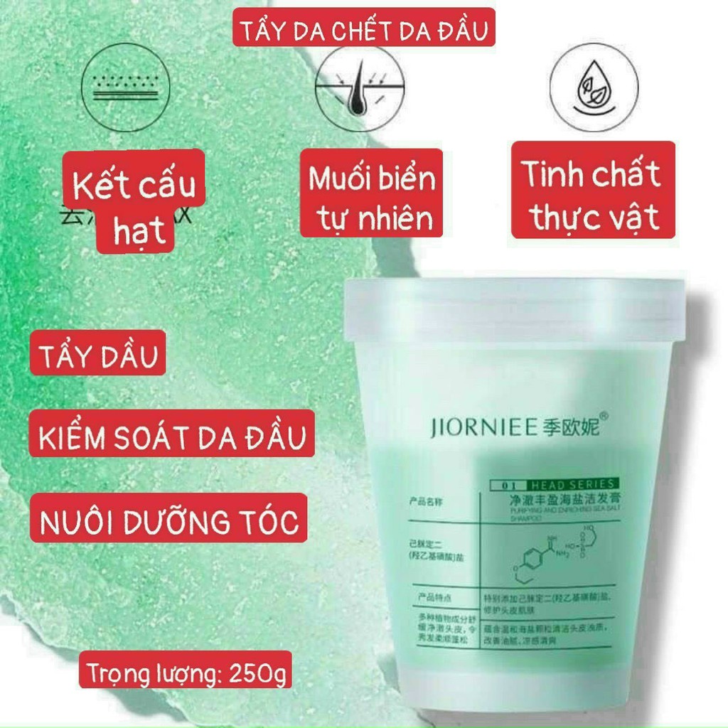 Tẩy da chết da đầu JIORNIEE kiểm soát dầu nhờn giảm bết tóc