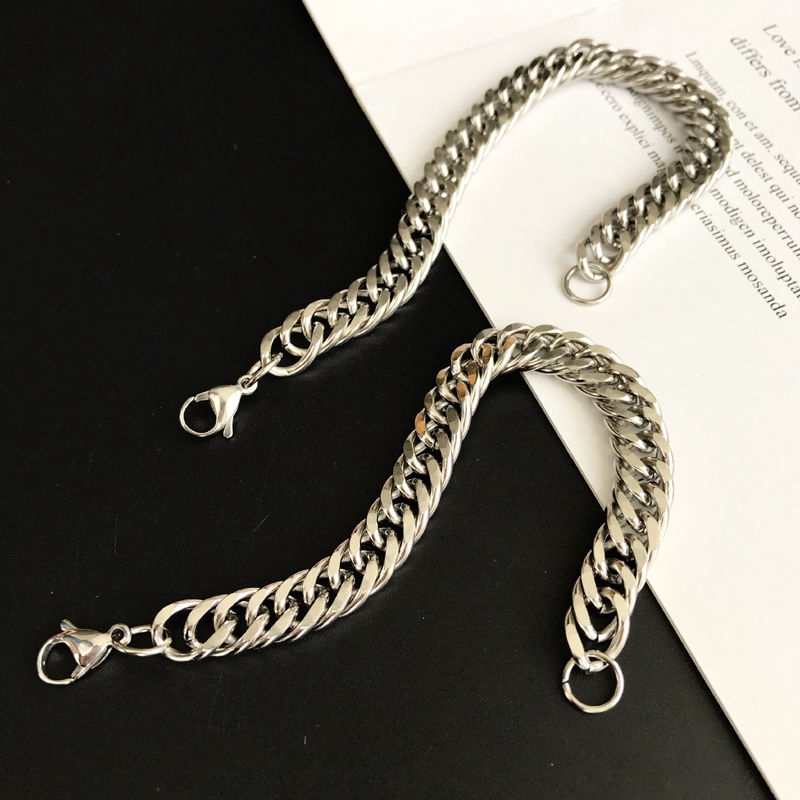 Vòng Tay Thép Titan Phong Cách Hiphop Đường Phố Cá Tính