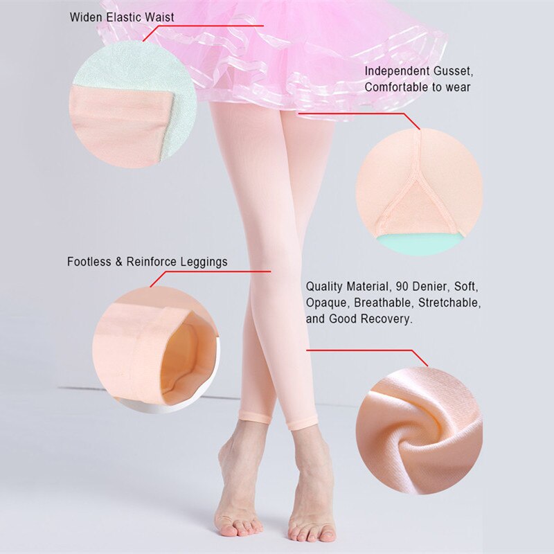 Quần tất mỏng múa ba lê cho bé gái