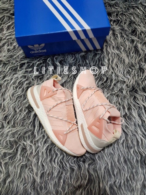 Giày ArKyn boost pink hồng (HAZE CORAL / CLEAR GRANITE / FTWR WHITE) NỮ