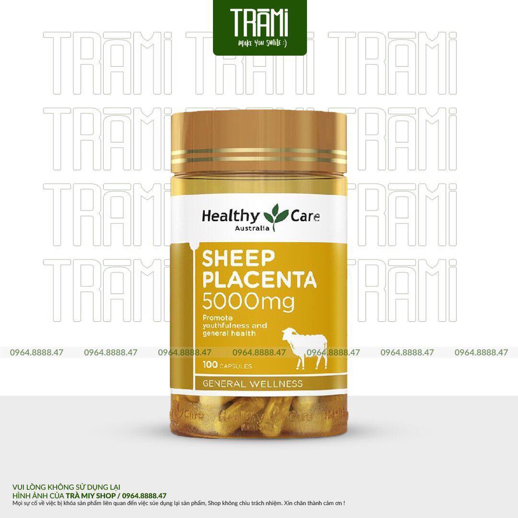 Viên Uống Nhau Thai Cừu Chống Lão Hóa Healthy Care Sheep Placenta 5000mg 100 Viên Của Úc.