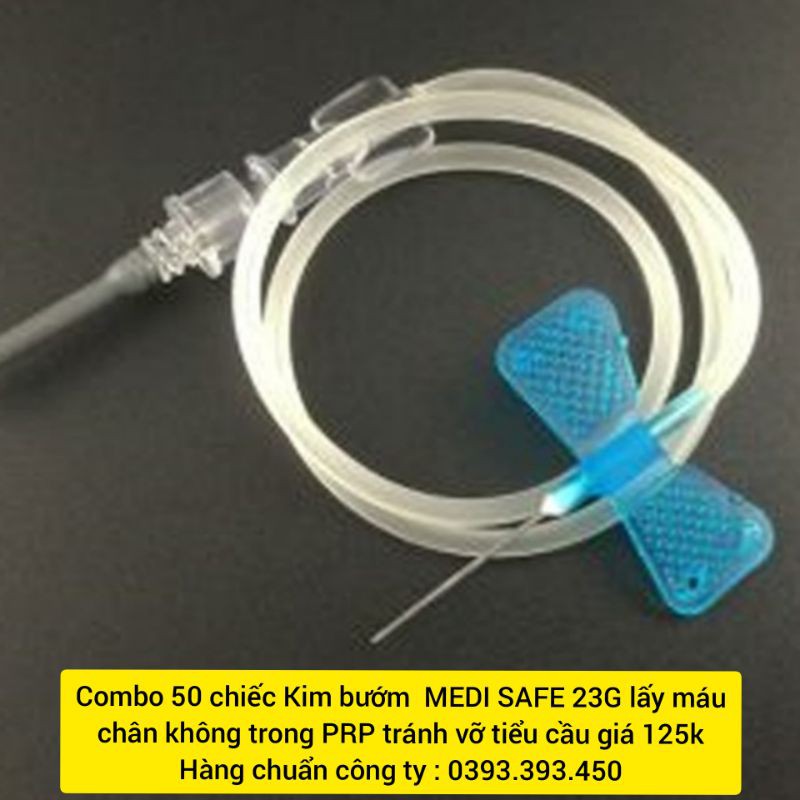 Combo 50 chiếc kim bướm MEDI SAFE 23G lấy máu chân không trong PRP tránh vỡ tiểu cầu