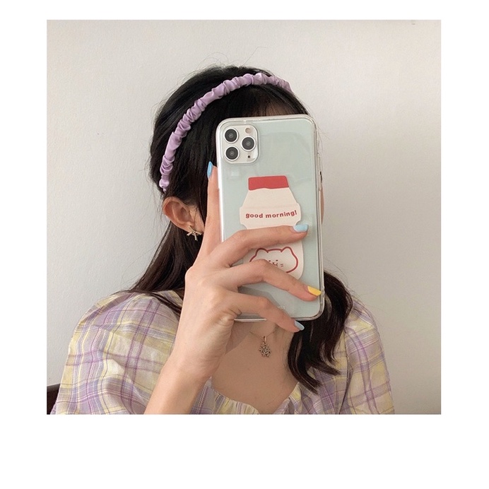 Cài tóc nhún màu pastel