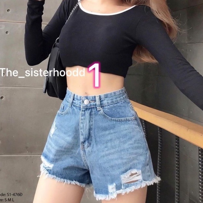 Quần short Jeans Nữ Vải Mềm Không Co Giãn