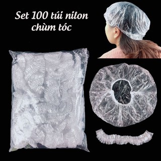 [1 gói lớn] 100 chụp tóc dùng một lần cho khách sạn, nhà nghỉ, homestay, vila, spa ( dạng con sâu )