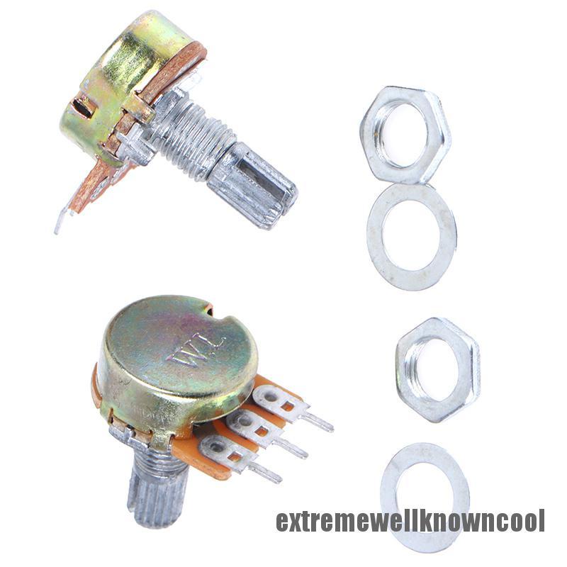 ECSG 5pcs Metal Alloy WH148 1K 2K 5K 10K 20K 250K 500K 1M Wirewound Potentiometer