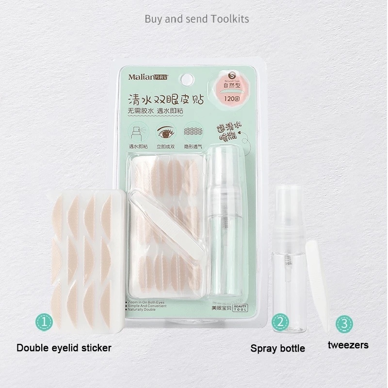 [Hàng mới về] Set 240 miếng dán tạo mắt hai mí trong suốt tự dính chống thấm nước dễ sử dụng