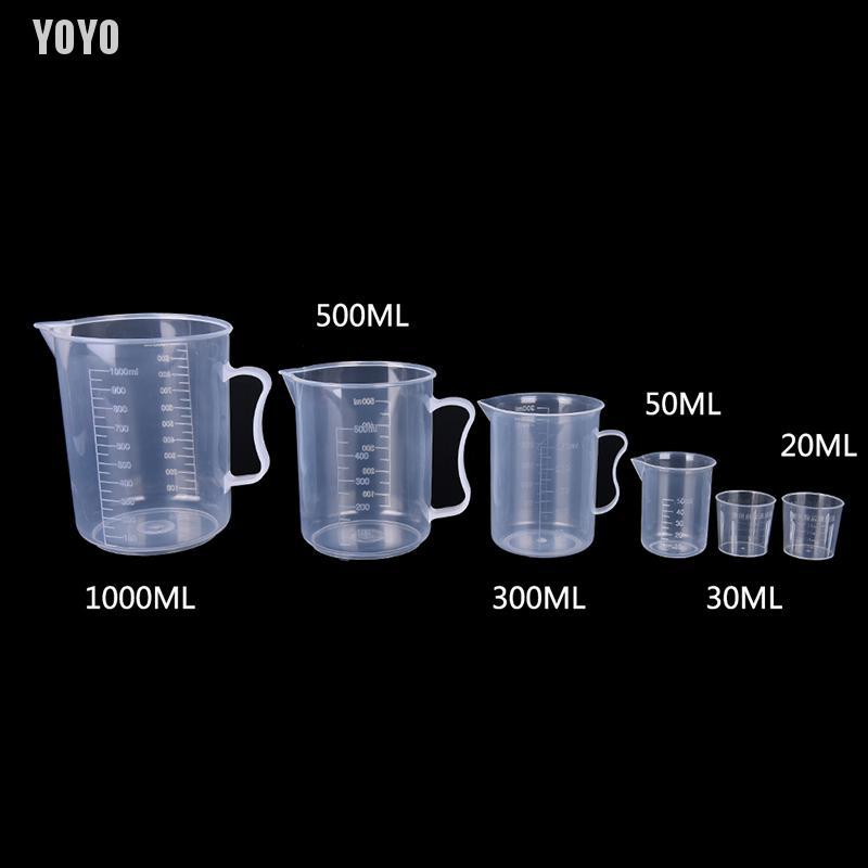 Cốc Đo Lường Bằng Nhựa 20 / 30 / 50 / 300 / 500 / 1000ml