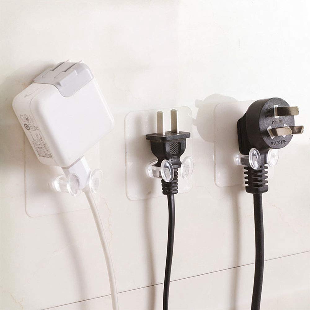 Bộ 5 Móc Dán Tường Bằng Nhựa Trong Suốt Đa Năng Tiện Dụng Cho Nhà Bếp / Phòng Vệ Sinh