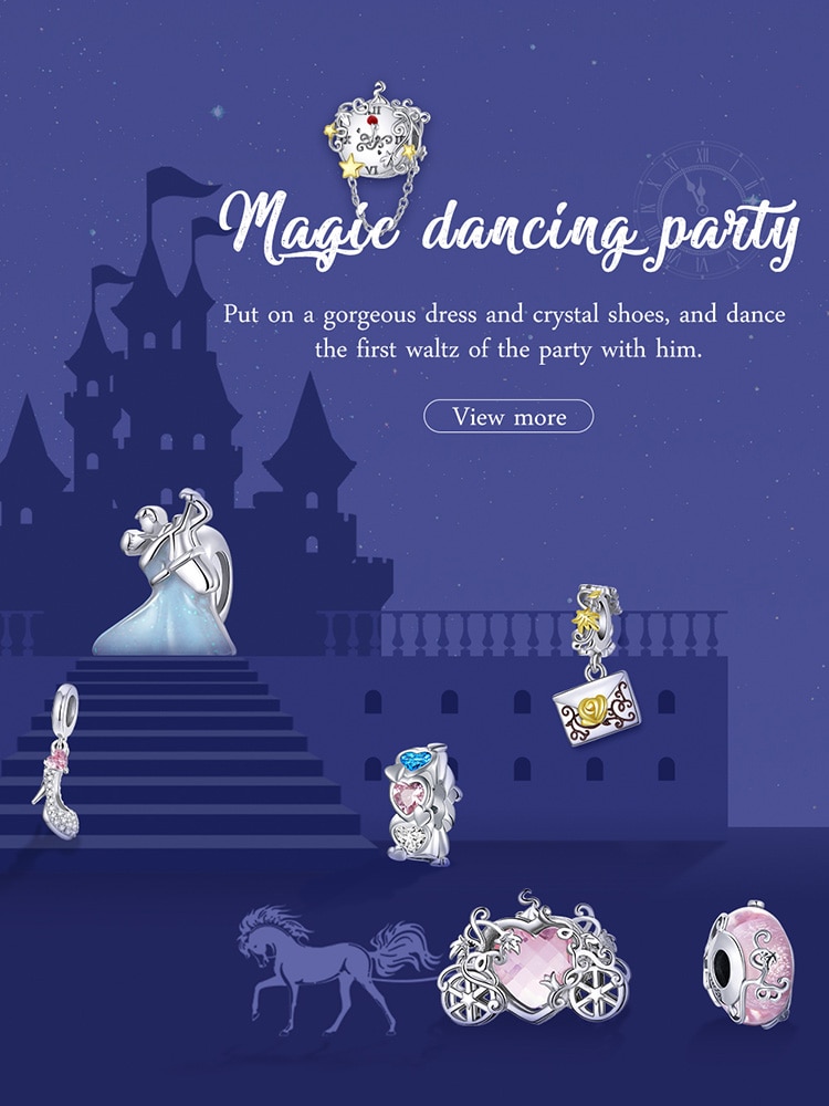 Hạt xỏ Bamoer BSC412 bạc 925 thiết kế hình trái tim đính đá xinh xắn