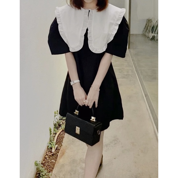 Váy cổ nơ tiểu thư