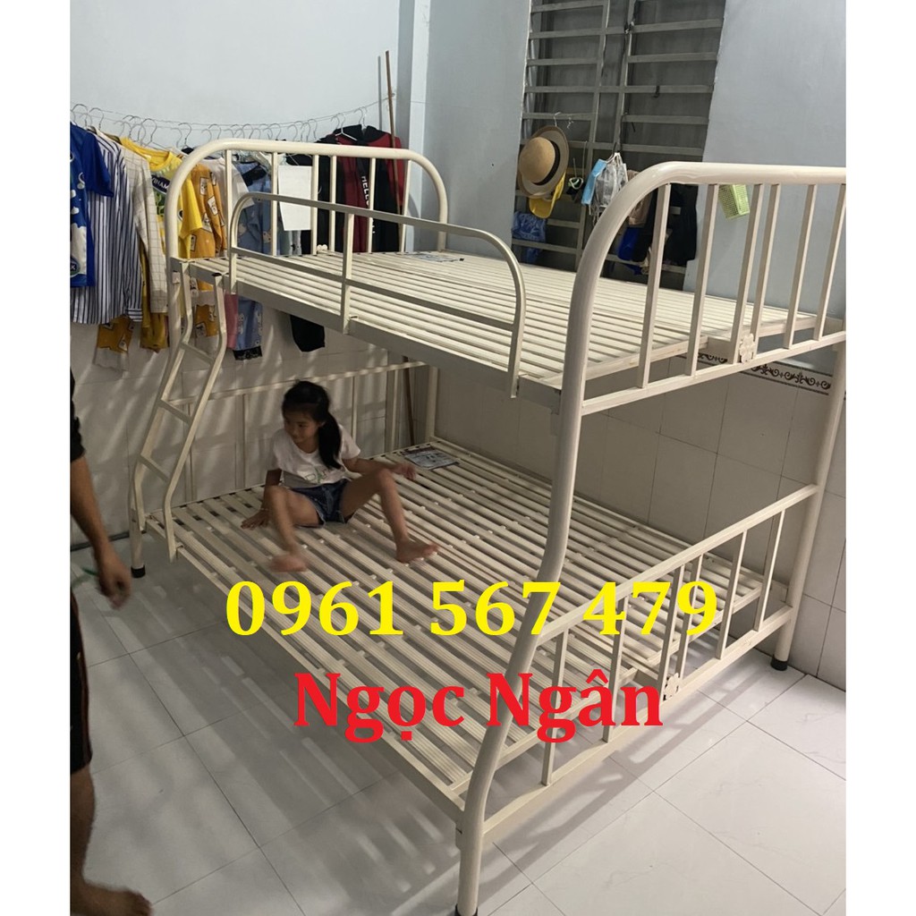 Giường tầng sắt giá tốt 1m2x1m4 cho bé siêu đẹp