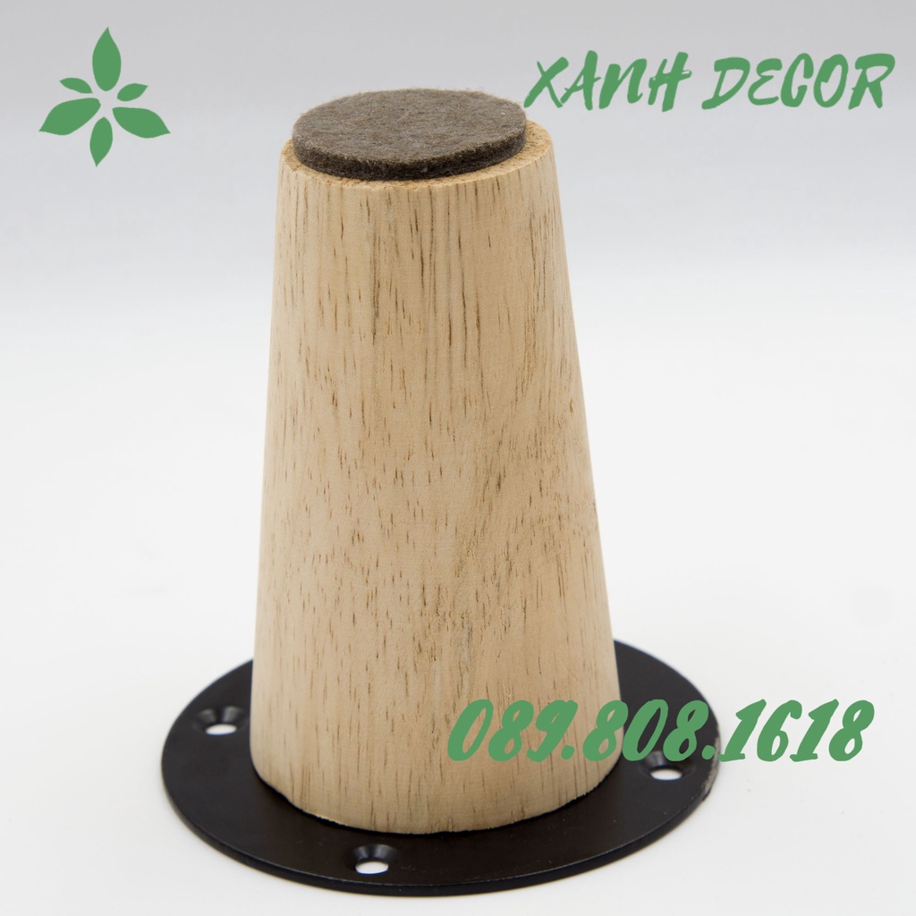 Chân ghế SOFA gỗ cao su Xanh Decor pad tròn | BigBuy360 - bigbuy360.vn