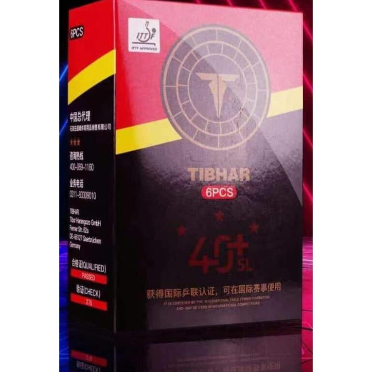 BÓNG THI ĐẤU TIBHAR  Hộp 6 quả