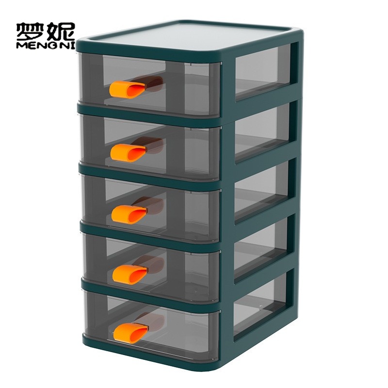 Hộp đựng đồ mini MENGNI bằng nhựa trong suốt để bàn tiện dụng