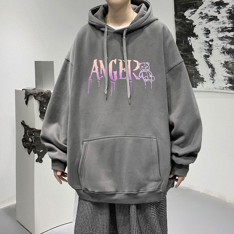 Áo hoodie IFNICEFUTURE rộng rãi thoải mái thời trang phong cách retro Hong Kong dành cho cặp đôi