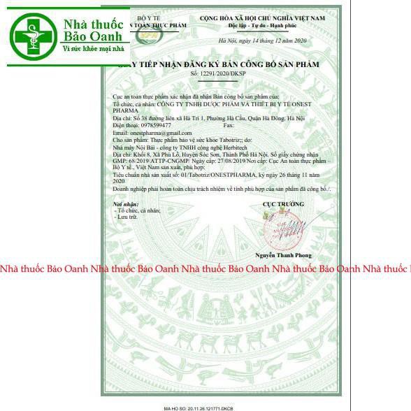 Chất xơ Tabotriz dùng được an toàn cho bà bầu, trẻ em trên 6 tháng- cho người bị trĩ, táo bón- hộp 20 gói | Thế Giới Skin Care