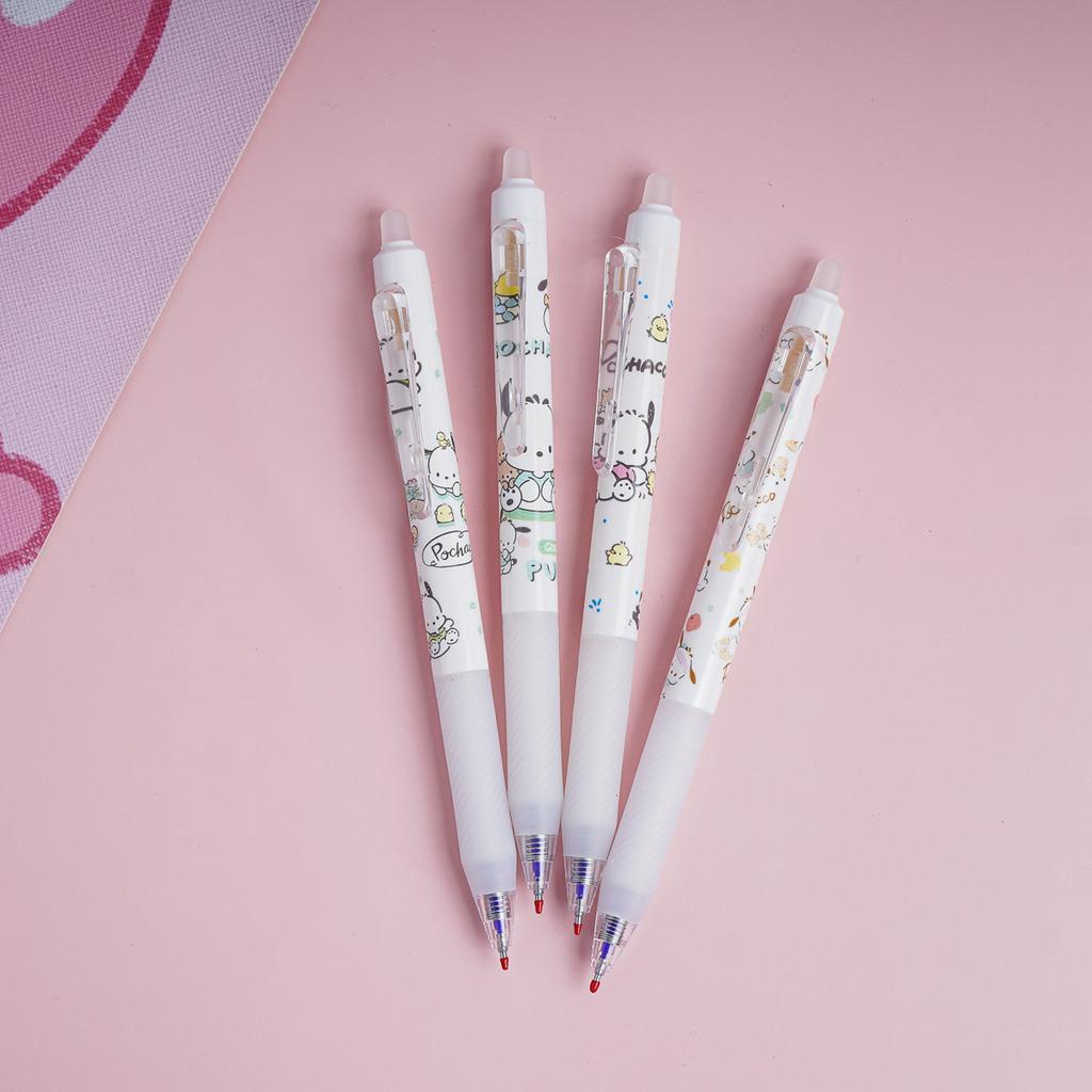 Bút bi gel xoá được mực xanh ngòi 0.5mm cao cấp in hình Pochacco dễ thương kèm hộp giấy HA5148