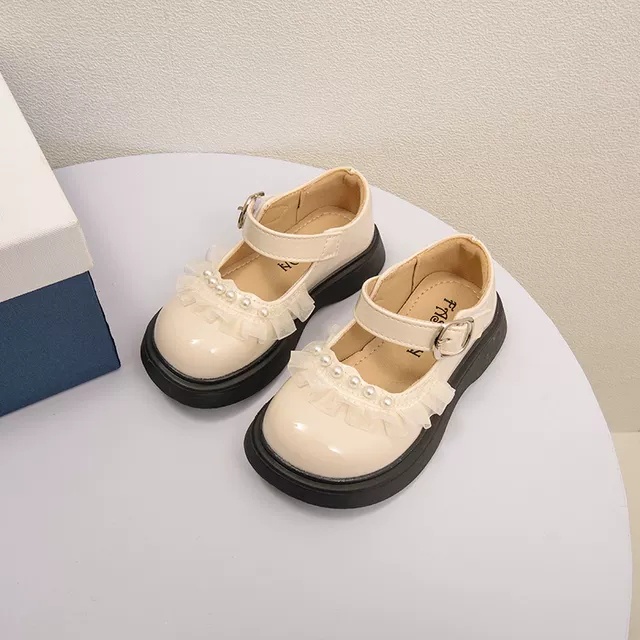 giày búp bê bé gái giày bệt cho bé kiểu dáng hàn quốc ren ngọc xinh xắn da bóng công chúa từ 3 tuối 801b 802b ( ảnh thật