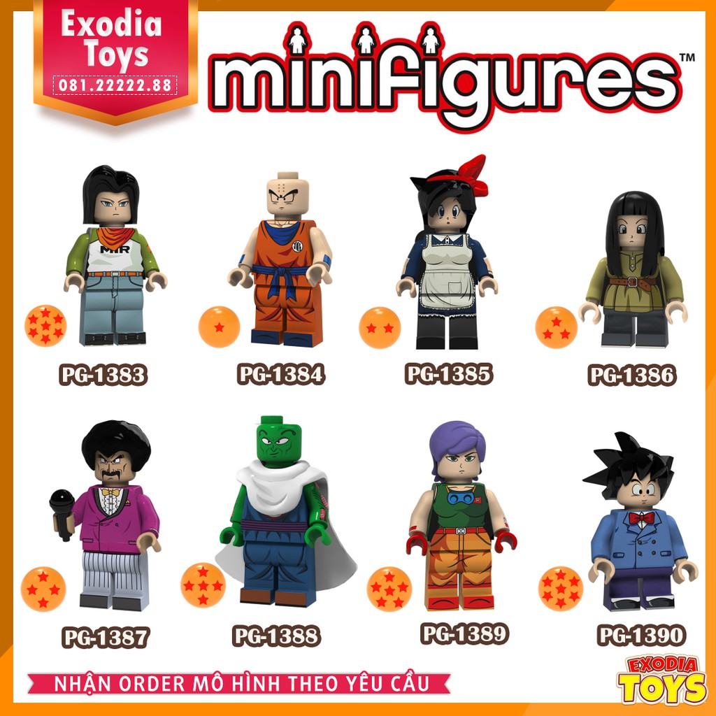 Xếp hình minifigure nhân vật Dragon Ball : 7 viên ngọc rồng - Đồ Chơi Lắp Ghép Sáng Tạo - POGO 8168