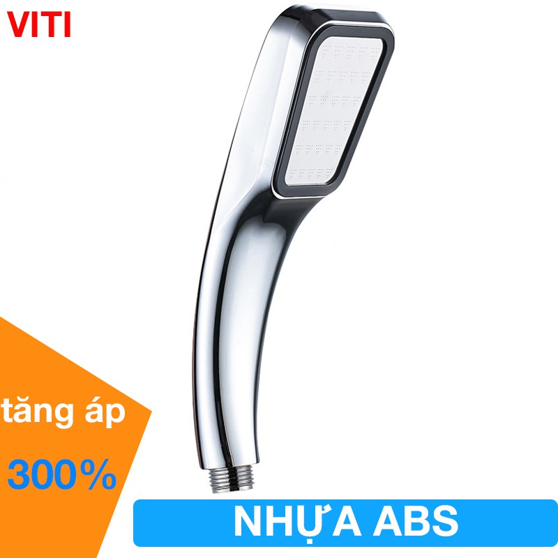 Vòi sen tăng áp cao cấp - đầu phun chữ nhật - tăng áp 300% - nhựa ABS siêu bền bỉ