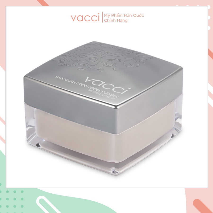 Phấn phủ dạng bột siêu mịn kiềm dầu SPF 28 Vacci Loose Powder