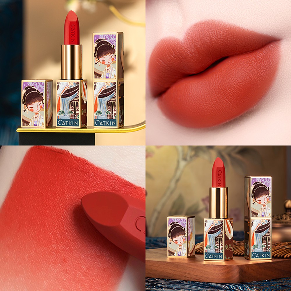 Son Lì CATKIN Chống Thấm Nước Lâu Trôi Dưỡng Ẩm Mềm Mịn Với Thiết Kế Vỏ Phong Cách Trung Hoa 3.6g | BigBuy360 - bigbuy360.vn