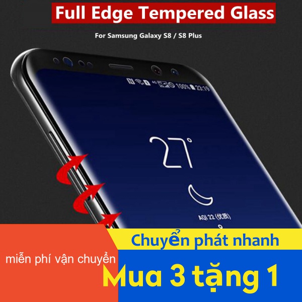 Kính cường lực 2.5D 9H dành cho Samsung Galaxy S7 S8 S9 S10 S20 S21 S30 S21+ S10e Plus Edge Lite FE Ultra 5G