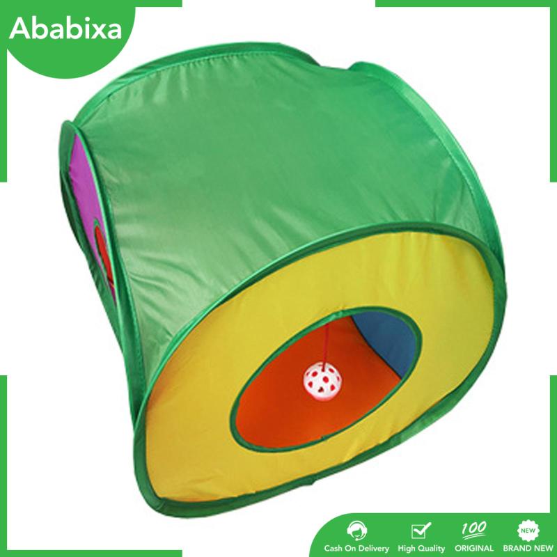 [Ababixa] Đồ Chơi Đường Hầm Chui Linh Hoạt Có Thể Gập Lại Kèm Bóng Tương Tác Cho Mèo