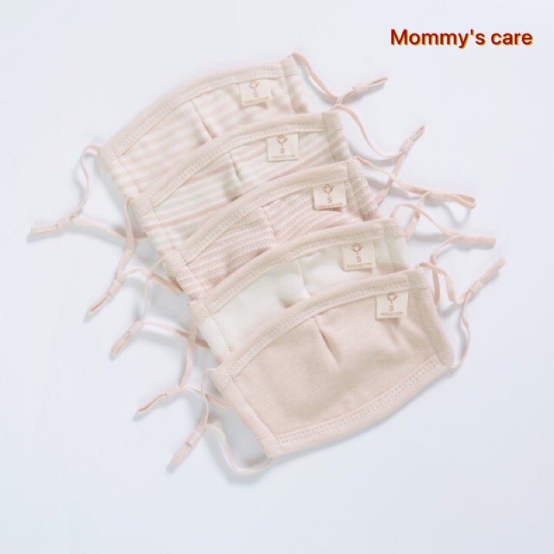 Khẩu trang cotton hữu cơ MOMMY'S CARE cho bé 0-6 tuổi