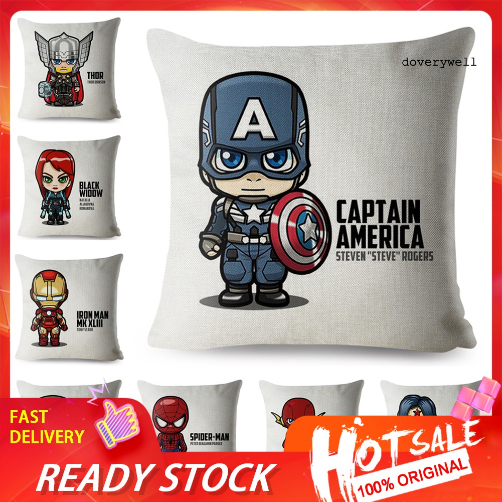 Bao Bọc Gối Trang Trí In Hình Nhân Vật Siêu Anh Hùng Marvel