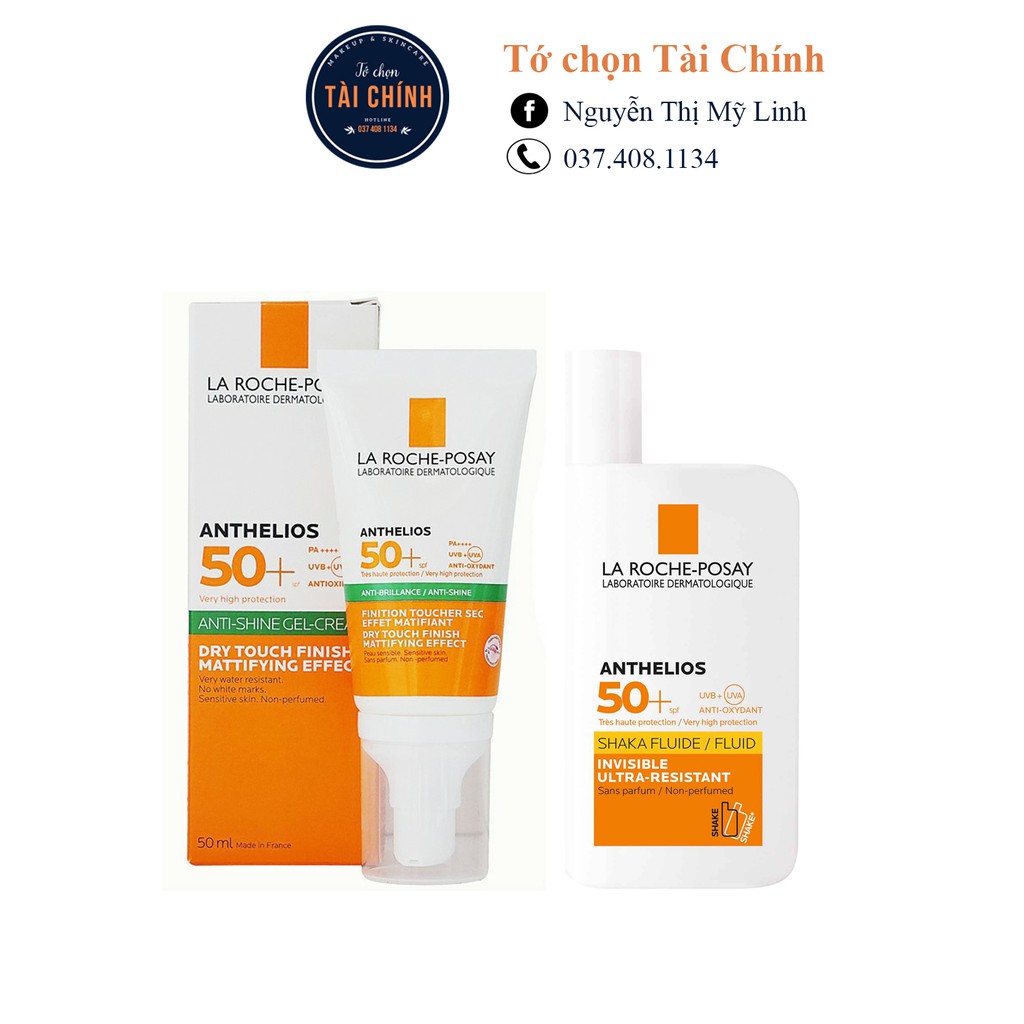 Kem chống nắng  LA ROCHE POSAY Dry touch Anti Shine Gel cho da dầu và LA ROCHE POSAY Anthelios Fluide Invisible MẪU MỚI | BigBuy360 - bigbuy360.vn