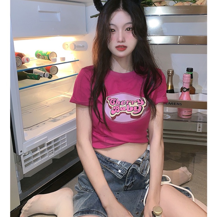 [Giá đặc biệt]Áo Thun Tay Ngắn Cổ Tròn In Chữ Thời Trang Dành Cho Nữ | BigBuy360 - bigbuy360.vn