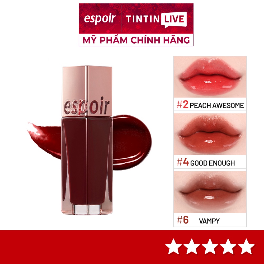 Son tint bóng eSpoir mềm môi căng mọng eSpoir Couture Lip Tint Shine trọn bộ 7 màu siêu hot