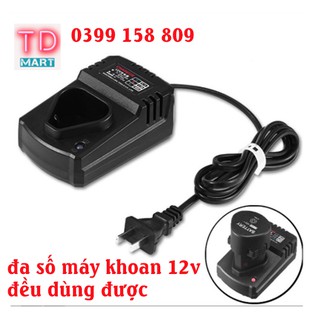DOCK sạc pin Pin Li-ion 12V, Bộ sạc pin máy khoan 12v dành cho pin máy khoan 12V Có đèn báo, tự ngắt khi đầy
