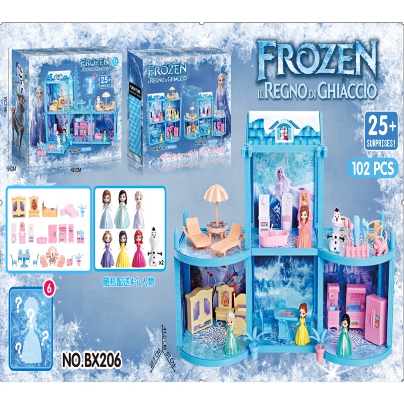 mô hình ngôi nhà elsa cho bé